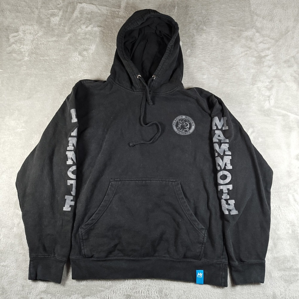 Mammoth Mountain Hoodie Mens Medium Black California Ski Resort Pullover